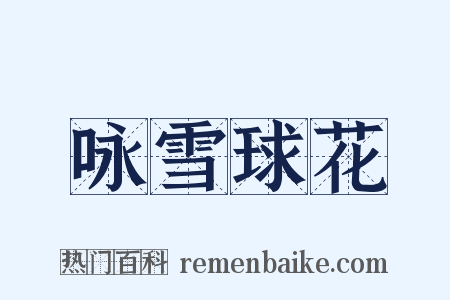 咏雪球花是什么意思的图片